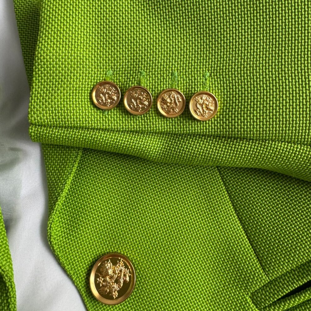 Smythe Box Pleat Blazer in Lime Green, size 4 (fits size 2) - Picture 9 of 10